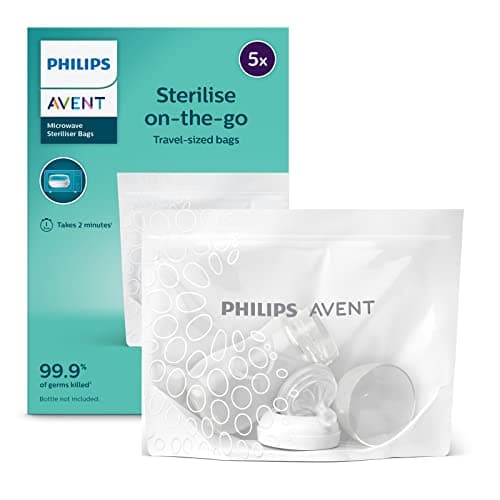 Philips Avent SCF297/05 - Pack de 5 bolsas esterilizadoras a vapor para microondas