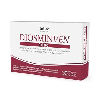 Dulàc - Suplemento Hemorroides, Piernas Cansadas, 30 Comprimidos, Mejora la MicroCirculación con Diosmina y Hesperidina, Ingredientes Naturales, Fabricado en Italia