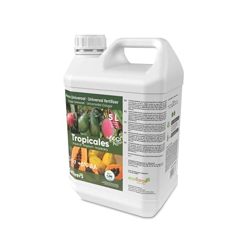 CULTIVERS Fertilizante Tropicales Ecológico 5 L. Abono Líquido 100% Orgánico Mayor Rendimiento y Aumento del Calibre