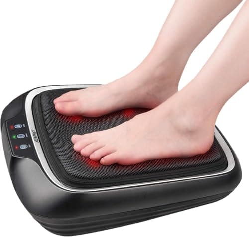 RENPHO Masaje Eléctricos de pies con calor, Masajeador eléctrico de pies Shiatsu,Masajeadores para pies de amasamiento profundo con cubierta extraíble