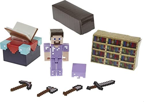 Mattel Minecraft Minecraft Mesa de hechizos Set de juego con figura y accesorios, juguete para niños +6 años