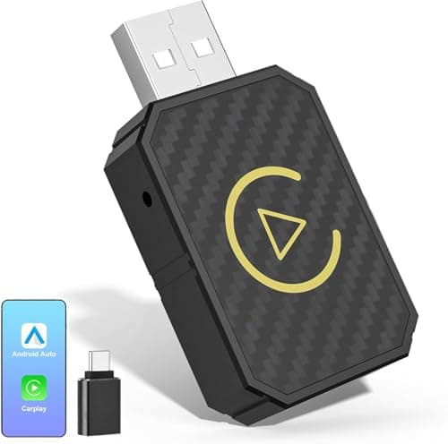 Gaethra Adaptador Inalámbrico para CarPlay y Android Auto, Plug & Play, USB C/USB-A, Compatible con iOS 10+/Android 11+, Adecuado para vehículos Que Funcionan con CarPlay/Android Auto, CZHZ01