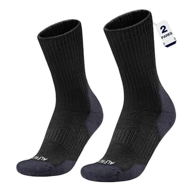 MAGISDU Calcetines Esqui Lana di Alpaca Termicos 2 Pares Calentadores Gruesos para Hombre Mujer Invierno Frio Extremo Nieve Calientes para SnowBoard