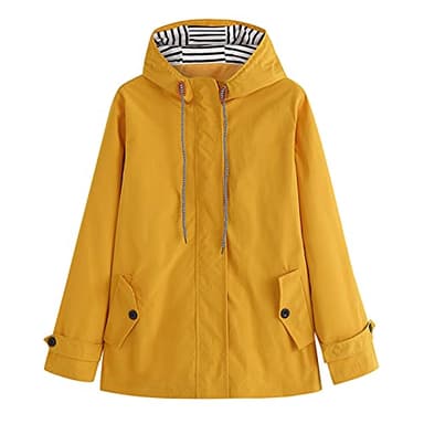 Chubasquero para mujer, impermeable, a prueba de viento, funcional, tallas grandes, negra, softshell, amarilla, entretiempo, chaqueta ligera con capucha para primavera, otoño, para senderismo,