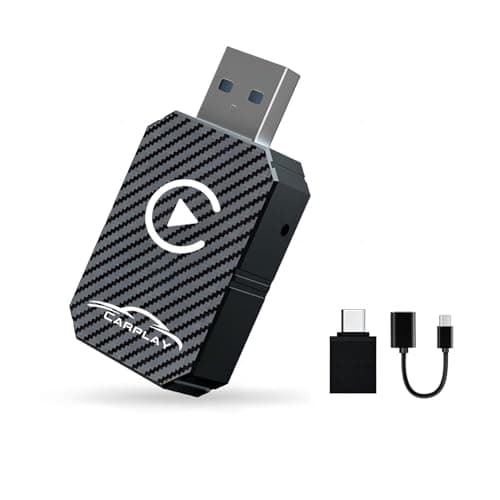 Adaptador Carplay Inalámbrico, actualización 2025 Wireless CarPlay para Coches, Convierte Adaptador Carplay con Cable a Inalámbrico para Control Inalámbrico Plug & Play Carplay Compatible iOS 10+
