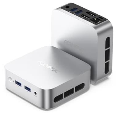ACEMAGICIAN V1 Mini PC, Ιntel Alder Lake-N150 (hasta 3,6 GHz), 16GB DDR4 512GB M.2 SSD Mini Ordenador de Sobremesa 4K UHD, Gigabit Ethernet WiFi 5, BT4.2 para Oficina/Trabajo