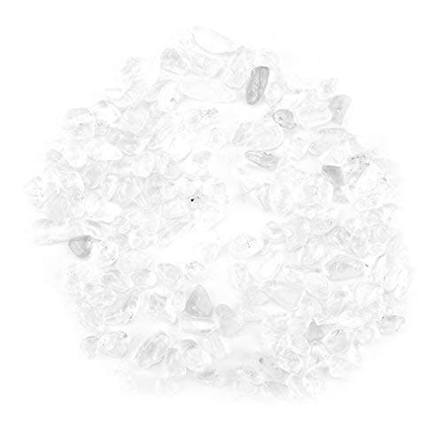 Piedras de Cuarzo Virutas caídas Piedra Cristal triturado Virutas de Piedra caídas Naturales Piezas trituradas Rocas Curación Hogar Interior Grava Decorativa Feng Shui Piedras curativas(Blanco)