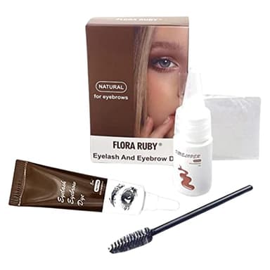 Kit de tinte en crema para cejas y pestañas, kit de tinte para cejas, color marrón oscuro