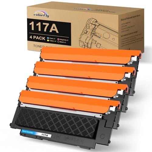 117A Cartuchos de Toner Compatible para HP 117A Toner HP W2070A para HP Color Laser MFP 178nw 179fnw 150nw 150a 179fwg 178nwg Impresora (117A Negro Cian Amarillo Magenta, Paquete de 4)