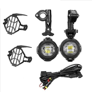 NEWFUN Faros Auxiliares De Moto,Luces Antiniebla Para Moto,Luces Led Externas De Conversión Para Moto,Luces De Moto Adicionales,Foco Led,Ip67, 40w,Rotación De 360 Grados,Apto Para Motos y e-Scooters