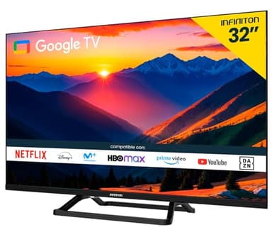 Infiniton TV LED 32 Pulgadas INTV-A32G24 HD - Smart TV - DVB-T2 & DVB-S2 - WiFi - USB Grabador (32 Pulgadas)