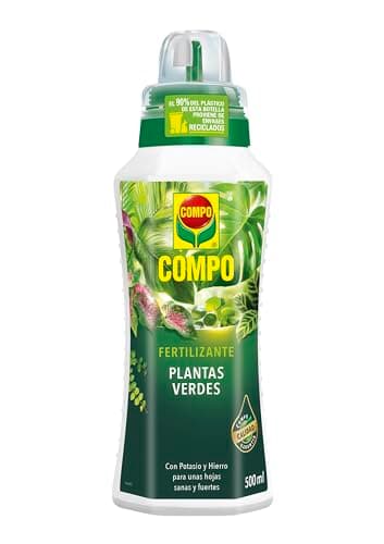 COMPO Fertilizante de plantas verdes para plantas de interior, balcón y terraza, Fertilizante líquido con extra de potasio y hierro, 500 ml