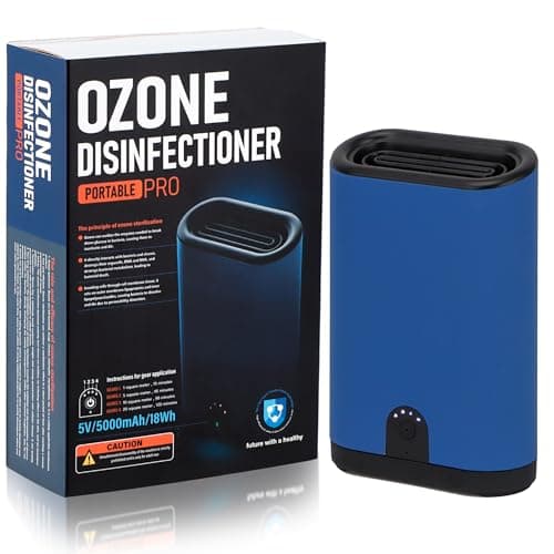TRIROCKS Generador de Ozono Purificador de Aire Portátil Ionizador Recargable para Eliminar Humo, con Batería de 5000mAh, Ideal para Hogar, Coche, Cocina, Dormitorio, Oficina y Mascotas