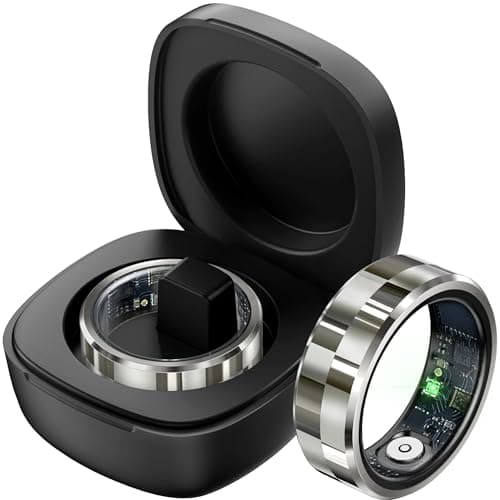 Anillo inteligente con monitor de frecuencia cardíaca, monitor de sueño, anillo de desplazamiento TikTok, rastreador de fitness, presión arterial, oxígeno en sangre, podómetro, contador de pasos,