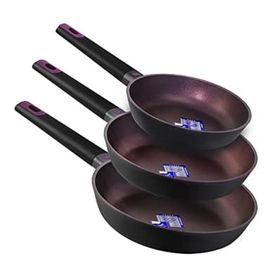 Cecotec Set de Sartenes Polka Experience 18-22-26 Bucket Set Titan. Diámetro 18-22-26, Aluminio Fundido, Revestimiento Antiadherente, Apta para todo tipo de Cocinas y Lavavajillas