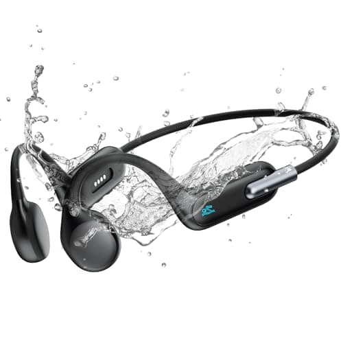 HIFI WALKER Auriculares Conducción Ósea Bluetooth 5.3 IPX8 | Auriculares Deportivos para Natación/Nadar/Correr | MP3 Acuático con 32GB | Cascos Inalámbricos Impermeables con Memoria Interna