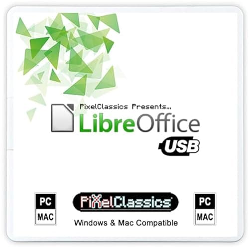 LibreOffice Office Suite 2024 en USB | Compatible con Microsoft Office Word, Excel y PowerPoint Professional Home & Business | Licencia Permanente y Actualizaciones Gratuitas | PC y Mac con Windows