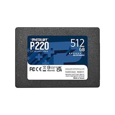 Patriot P220 SSD 512GB SATA III Disco Sólido Interno 2.5"