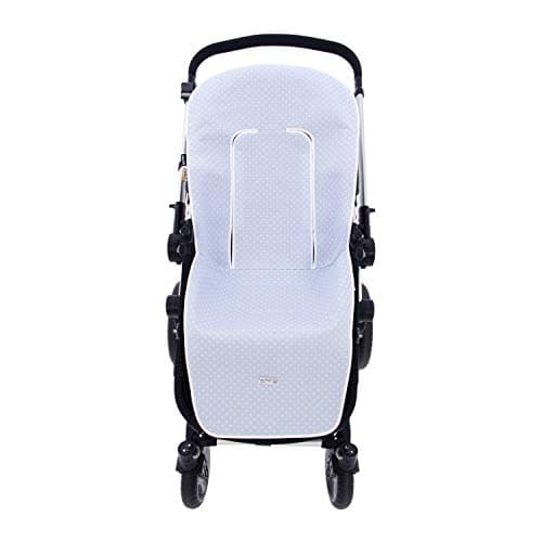 Funda de Verano para Silla Paseo Universal Rosy Fuentes- Colchoneta para Carrito Bebé- Transpirable-Compatible con Bugaboo, Jane, Concord, Baby Jogger, Bebecar…-Azul Celeste
