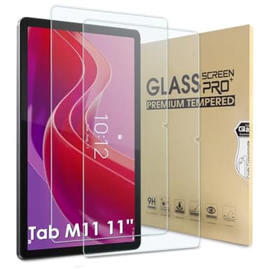 Bighan Protector de Pantalla Compatible para Lenovo Tab M11 11", 2 Pack Cristal Templado Compatible para Lenovo M11 TB-330FU/ TB-331FC, dureza 9H, antiarañazos, sin burbujas