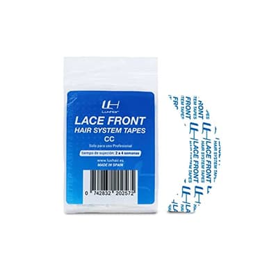 Cinta Adhesiva para Pelucas y Prótesis Lace Front - Doble Cara y Poco Agresiva - Gran Poder Adhesivo - Sujeción Resistente y Extra Fuerte hasta 4 semanas - Contornos CC - 36 Unidades - LuxHair
