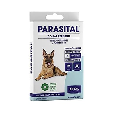 Zotal Parasital Collar Antiparasitario para Perros Grandes - 75 cm - Protección hasta 4 Meses - Repelente Natural contra Pulgas, Garrapatas y Mosquitos - Cómodo y Ajustable - Sin PVC