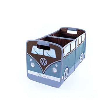 BRISA VW Collection - Bolsa plegable de almacenamiento y juguetes en forma de T1 Camper Bus (Bus Clásico/Petrol y Marrón)