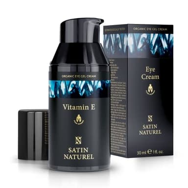 Crema Contorno de Ojos Hombre 30ml - Antiojeras + Hidratacion - Acido Hialuronico Vitamina E - Regalos originales para Hombre por Satin Naturel
