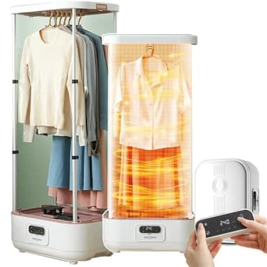 GJBMXSM Armario De Vapor 900W, Secadora Ropa/Planchadora Automática Vapor para Eliminación De Arrugas, Sincronización Inteligente, Cuidado Automático De La Ropa