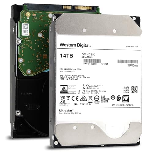Western Digital WD Ultrastar 14TB DC HC530 SATA HDD, Disco Duro Interno de 3,5 Pulgadas para servidores 512 MB de caché, Clase empresarial (reacondicionado)