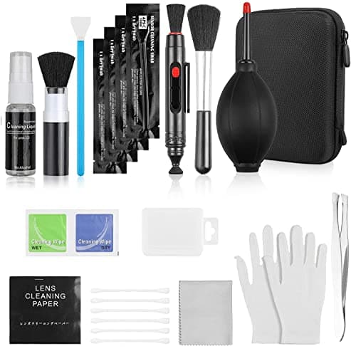 49 en 1 Kits Limpieza Cámara Reflex Profesional para Cámaras Réflex y Lente Optica Cámaras Digitales DSLR, Carcasa Impermeable Negra
