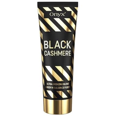 Onyx Black Cashmere Solarium Cream - Mezcla Bronceadora Natural para Resultados de Bronceado Oscuro - Loción Bronceadora con Cafeína y Protección Antienvejecimiento