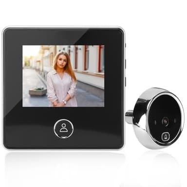 Mirilla Digital Puerta Mirilla Electrónica Digital de Puerta 2.8" Alta Definición con Cámara y Visión Nocturna Infrarroja Mirilla Con Camara para Seguridad en Hogar y Hotel