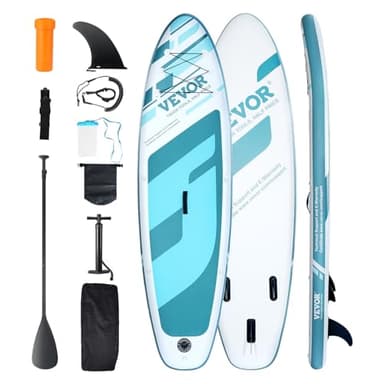 VEVOR Tabla de Paddle Surf Inflable, 323 x 84 x 15 cm Tabla de Paddle Sup de PVC con Accesorios para Tabla, Bolsa para teléfono, Mochila, Kit de reparación, Remo y Kit de reparación