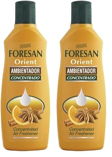 FORESAN - Ambientador Concentrado Orient, 125 ml, Aroma Cítrico y Dulce, Ambientador Líquido para el Hogar, Elimina los Malos Olores, Estancia Perfumada Durante 48 Horas (Paquete de 2)