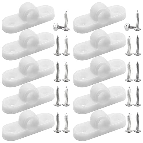 RUNYU® Juego de 10 Ojales para Toldos para Caravana y Caravana con 20 Tornillos, Instalación Vertical y Horizontal (Horizontal)