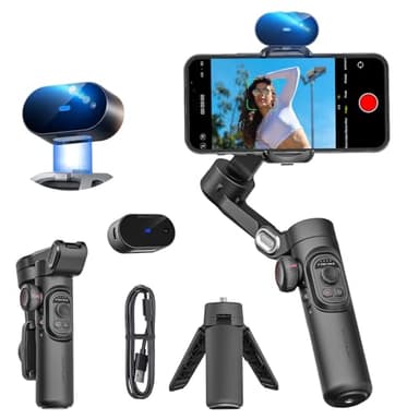 AOCHUAN XE AI Version, estabilizador de cardán para Smartphone, Seguimiento de IA sin aplicación, Control de Gestos, cardán de Inicio con Youtube TikTok, estabilizador de cardán Plegable de 3 Ejes