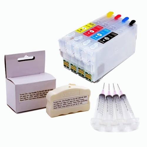 Cartuchos de tinta recargables vacíos 405 405XL con chip de una sola vez o reiniciador de chip de cartucho para impresoras WorkForce WF-7310 WF-7830 WF-7835 WF-7840 WF-3820 WF-3825 WF-4820 WF-4825
