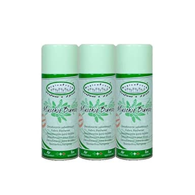 HygienFresh Musgo Talco Notas de Limpio Ambientador Spray para Telas, Vestidos, Cortinas, sofás, Zapatos y Ambiente 3 x 400 ml (Musgo Blanco)