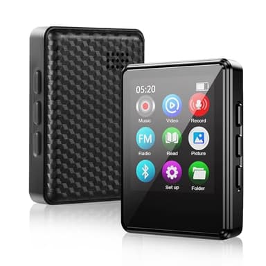 Weinsamkeit Reproductor MP3 de 64 GB, Sonido sin Pérdidas de Alta Fidelidad, Grabadora de Voz y Grabadora de Radio FM, Compatible con Memoria Expandible de hasta 128 GB, Pantalla de Alta Sensibilida