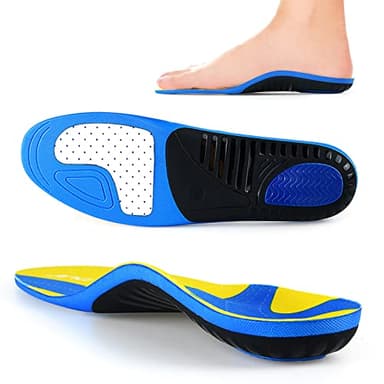 Plantillas fascitis plantar - plantillas ortopedicas alivia los pies planos, la fascitis plantar, la sobrepronación, los arcos caídos y el dolor de pies- Amarillo L