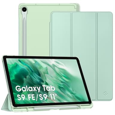 Fintie Funda para Samsung Galaxy Tab S9 FE de 10,9 pulgadas/Tablet S9 de 11 pulgadas 2023 con soporte para bolígrafo, funda ultrafina con parte trasera translúcida y función de apagado