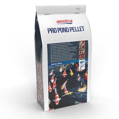 Amtra Pro Pond Pellet - Alimento Para Carpas Koi, Peces Dorados De Acuario De Agua Dulce Y Estanques, En Gránulos Flotantes, Diámetro 4-5 Mm, 2Lt