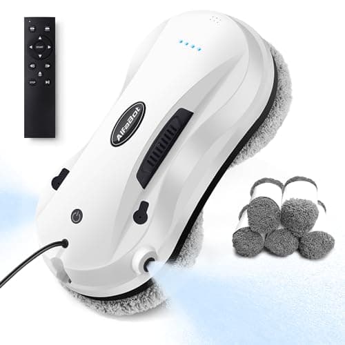 AlfaBot X7 Robot Limpiacristales, Robot Eléctrico para Limpieza de Ventanas con Pulverizador de Doble Dirección y Tanque de 50ml para Lavar Todas Las Superficies Lisas