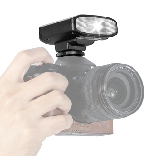 TARION Flash Pour Appareils Photo- Mini Flash Speedlite GN 13, 22 Niveles de Tiempo de Recarga de 0,1 a 1,8 s, CCT 5600 K, Compatibilidad S1/S2 para Canon, Fuji, Nikon, Sony, Olympus - Negro