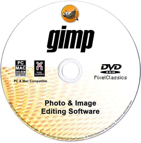 GIMP Editor de Fotos 2025: Software de edición de imágenes Premium y profesional en CD compatible con Windows 11, 10, 8, 7, Vista, XP, macOS y Mac OS X. Licencia de por vida, sin suscripción mensual