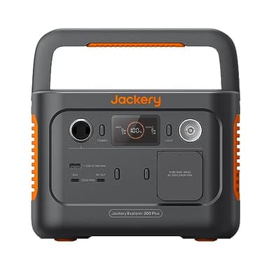 JACKERY Explorer 300 Plus Generador Solar Portátil, Batería LiFePO4 de 288Wh, Salidas de AC de 300W (Pico de 600W), Carga completa en 2hrs