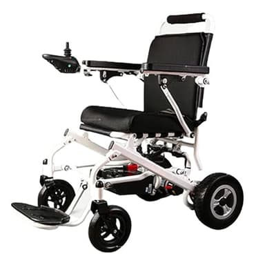 Silla de ruedas eléctrica liviana con reposabrazos elevables, cojín de espuma viscoelástica, scooter eléctrico portátil para uso en interiores y exteriores (black)