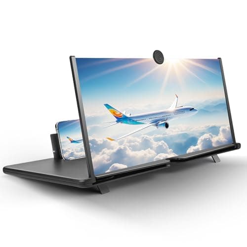 Blumacht Amplificador de Pantalla para Movil, 18 Pulgadas HD Lupa para Móvil, 3D Pantalla Anti Luz Azul para Ver Películas y Videos, Lupa Pantalla Plegable para Todos los Smartphones