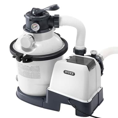 INTEX 26644 - Depuradora de Arena Krystal Clear 5,700 L/H, Para piscinas desmontables de hasta 29.100 L, 6 funciones y sistema de bloqueo